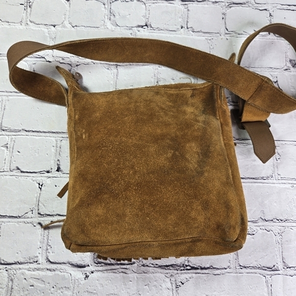 Vtg Minnetonka brown suede fringed hippie boho festival purse - Picture 8 of 10